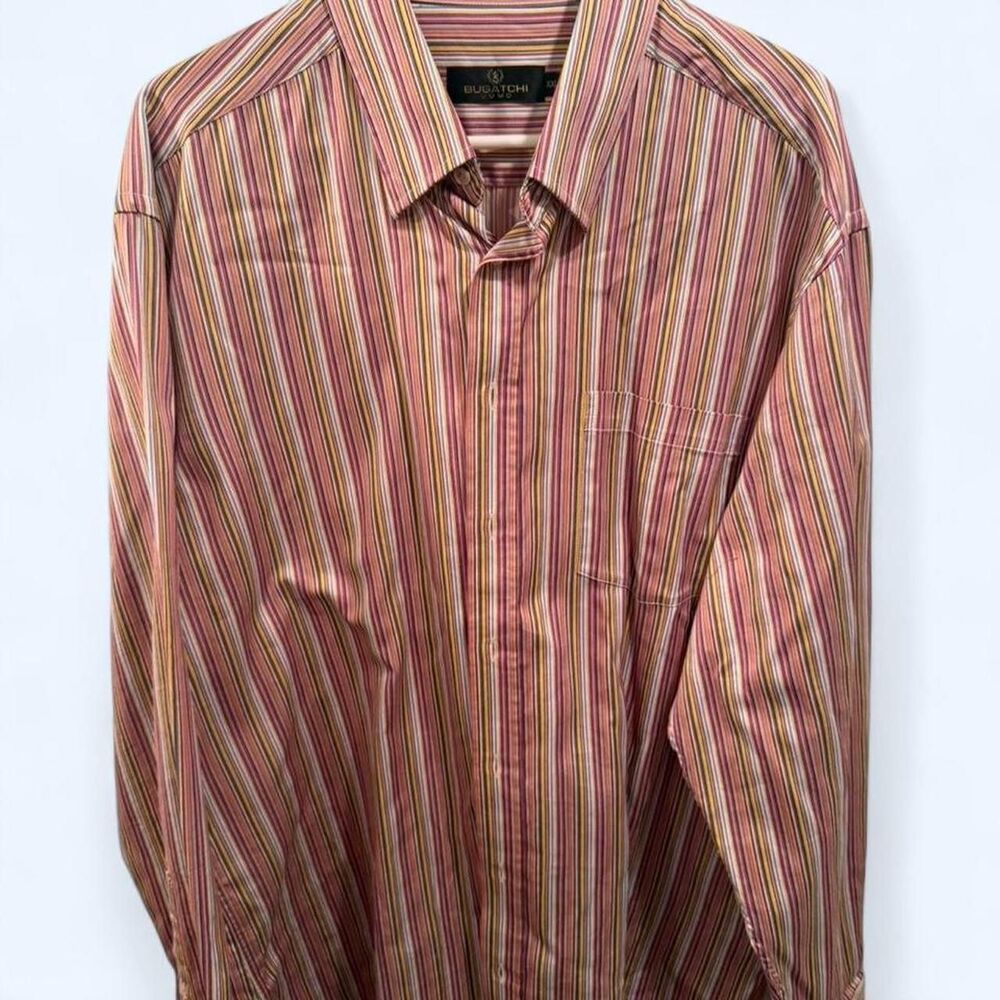 BugatcBugatchi multicoloured striped button up shirt Mens Size XXL